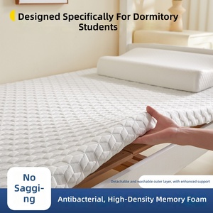 High-density Knitted Memory Foam <strong>Mattress</strong> <strong>Topper</strong> Thickened Tatami-style Suitable <strong>for</strong> <strong>Single</strong> <strong>Beds</strong> Student Dorms Home - Product Image 5
