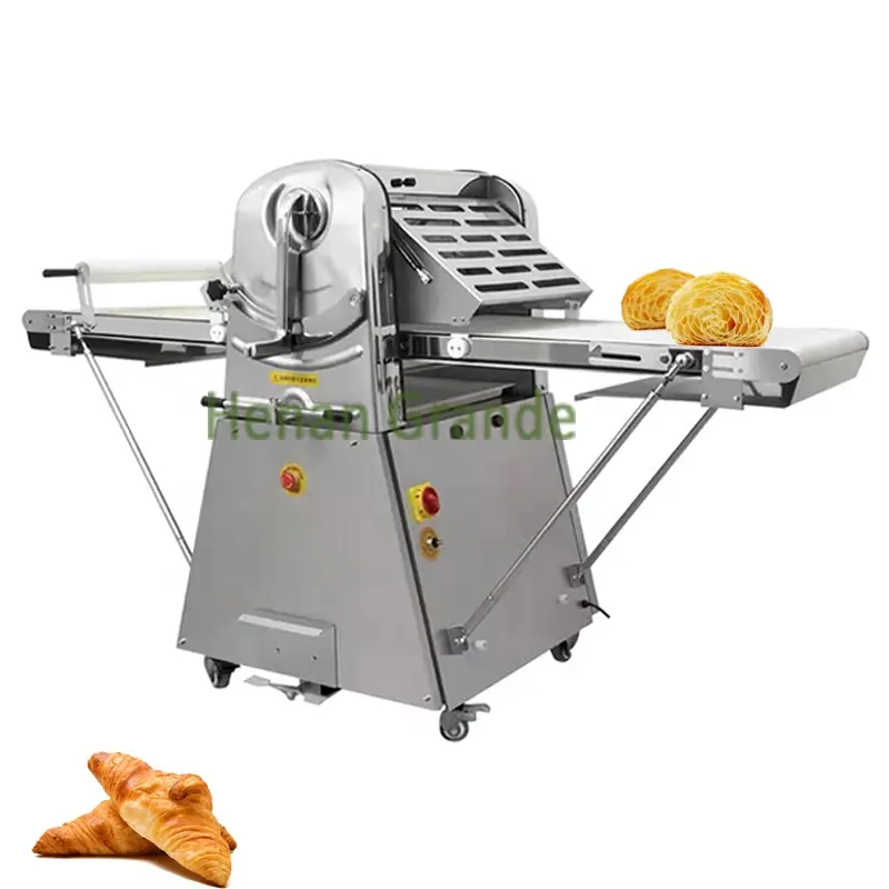 Endüstriyel fırın ekipmanları hamur puf pasta gıda yufka açma makinesi ekmek Pizza elektrikli puf pasta haddeleme makinesi