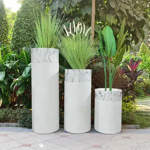 Plantadores Vasos de plantas Vasos decorativos Mármore Arenito ao ar livre Tamanho grande Usado com Green Plant Garden Accessories