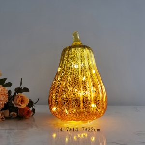 Nouveauté en promotion : Guirlande lumineuse LED en verre en forme de citrouille féerique pour Halloween, Thanksgiving, la Saint-Valentin et les décorations de fêtes - Product Image 1