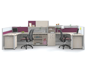 Moderni schermi <span class=keywords><strong>da</strong></span> ufficio tavolo <span class=keywords><strong>da</strong></span> tavolo con scrivania a forma di L postazione di <span class=keywords><strong>lavoro</strong></span> regolabile in altezza - Product Image 6