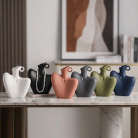 Vase en céramique mate minimaliste nordique, design artistique corps humain, ornement de table écologique, décoration intérieure pour salon