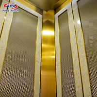 Maille tissée pour cabine d'ascenseur panneau en maille d'acier inoxydable pour cabine d'ascenseur intérieur métallique tissé