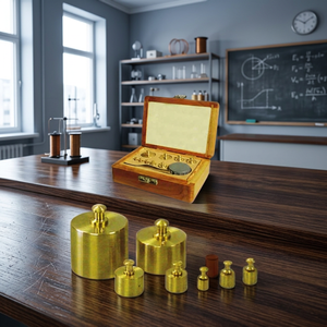 Pesas de Equilibrio CISCO de Latón Pulido con Bloque de Madera para Fácil Almacenamiento, Laboratorios Médicos y Científicos, Modelo CISCO-1633, Color Personalizado - Product Image 3