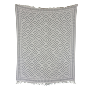 Manta Jacquard Maya 130x170 cm - 51x67 Pulgadas, Gruesa y Lujosa, 100% Algodón, Colección Jacquard. - Product Image 1