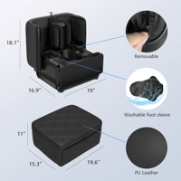 Masseur de pieds et repose-pieds COMFIER 2 en 1, masseur de pieds et de mollets Shiatsu