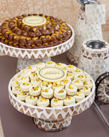 Ensemble de service de luxe pour café et douceurs arabes pour le Ramadan et l'Aïd – Décoration élégante pour fête du Moyen-Orient pour l'Aïd Moubarak