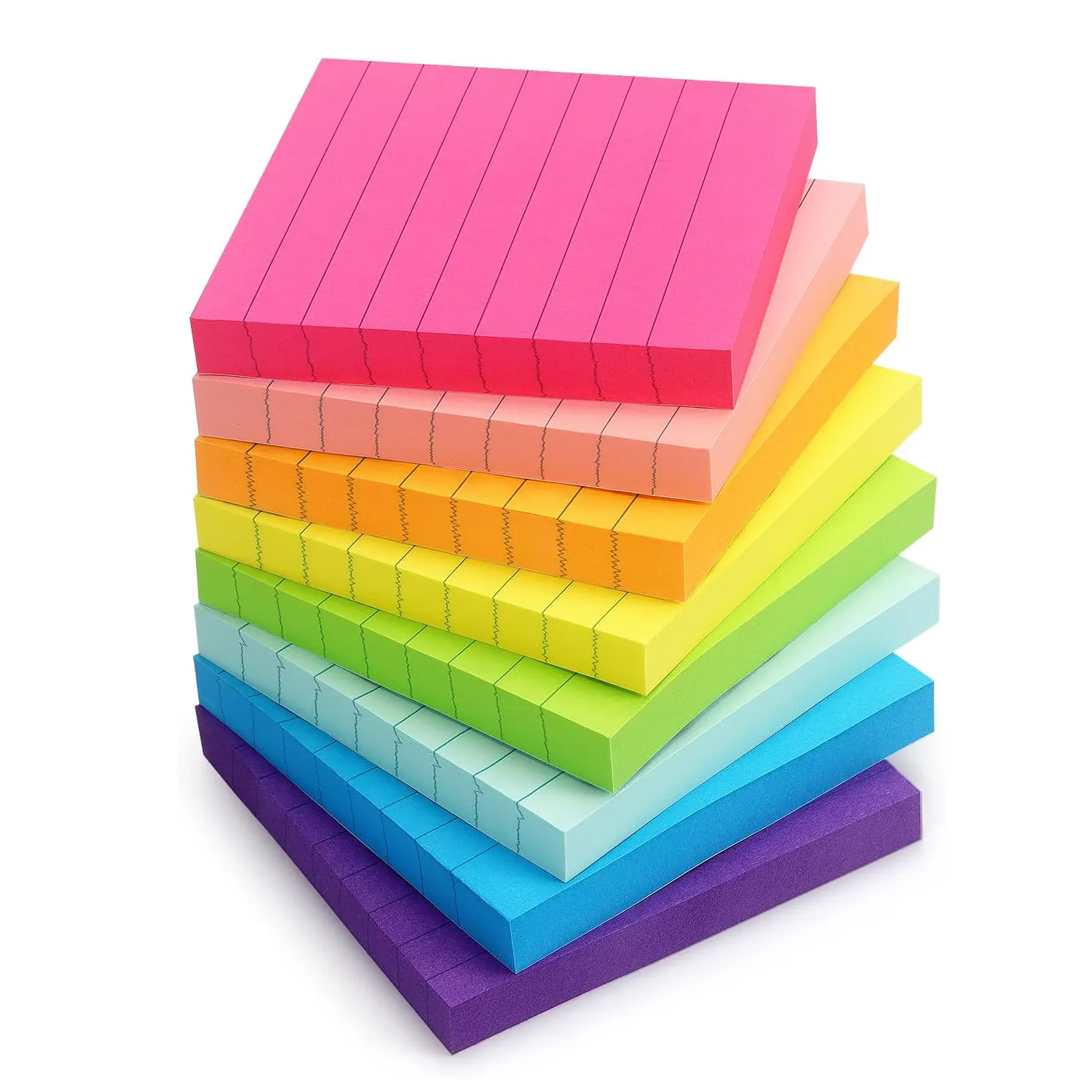 Mémos d'apprentissage de bureau à domicile bon marché avec fil Notes autocollantes carrées colorées auto-adhésives Logo personnalisé