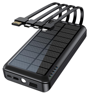 Banque d'alimentation solaire NOVA, vente flash sur <span class=keywords><strong>Amazon</strong></span>, banque d'alimentation 10000 mAh, charge ultra-rapide 22,5 W, double sortie USB, ultra-mince avec écran - Product Image 3