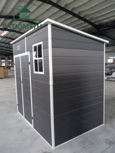 Casetta <span class=keywords><strong>da</strong></span> <span class=keywords><strong>Giardino</strong></span> in Plastica per Esterni con Pavimento, Ampio Spazio, Ripostiglio per Attrezzi <span class=keywords><strong>da</strong></span> <span class=keywords><strong>Giardino</strong></span>, Robusta Casetta <span class=keywords><strong>da</strong></span> Esterno con Porta Chiudibile a Chiave per Biciclette - Product Image 2