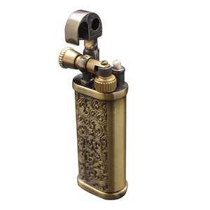 Cổ Điển Retro sử dụng lâu dài dầu hỏa nhẹ hơn ngọn lửa dầu nhẹ hơn tang cỏ Thuốc lá nhẹ hơn - Product Image 1