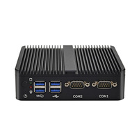 Mini PC Industrial sin Ventilador con RS232 RS485, Almacenamiento Dual MSATA SATA, Diseño de Amplio Rango de Temperatura para Sistemas Integrados