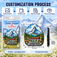 Aimant de réfrigérateur Matterhorn Suisse en PVC souple, aimant en caoutchouc personnalisé, aimant de réfrigérateur avec l'image des Alpes, souvenir cadeau