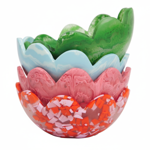 Cuencos de resina de la mayoría de las tendencias de nuevo diseño, frutero hecho a mano de estilo indio, artículos decorativos para el hogar para ensalada en cuenco y utensilios de resina - Product Image 1