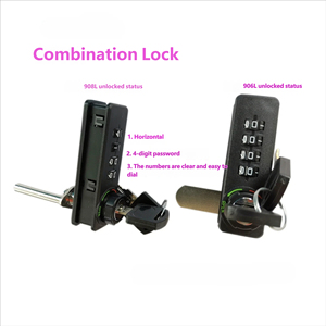 Serratura Meccanica di Sicurezza per <span class=keywords><strong>Mobili</strong></span> con Combinazione a 4 Cifre, Lucchetto a Camma con Password e Chiavi - Product Image 4