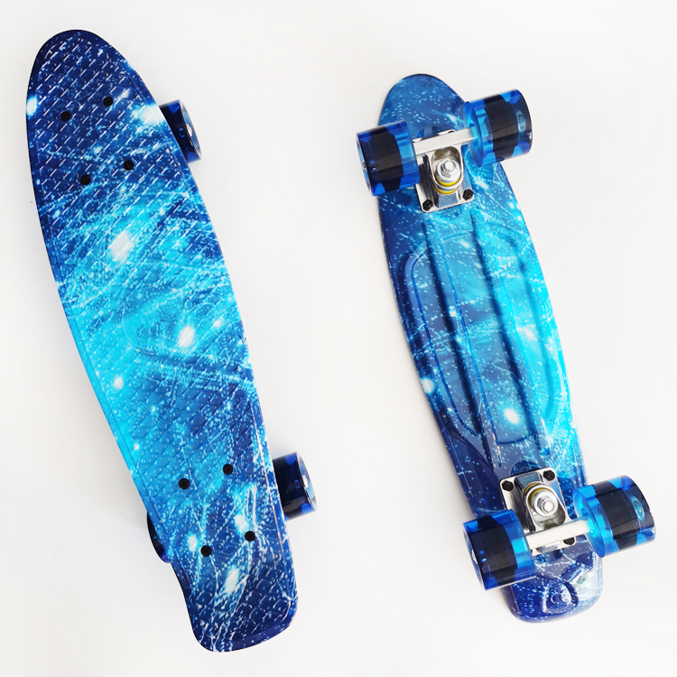 透明プラスチックデッキ スケートボード STEREO Skateboard Vinyl Cruiser-Plastic Skateboard
