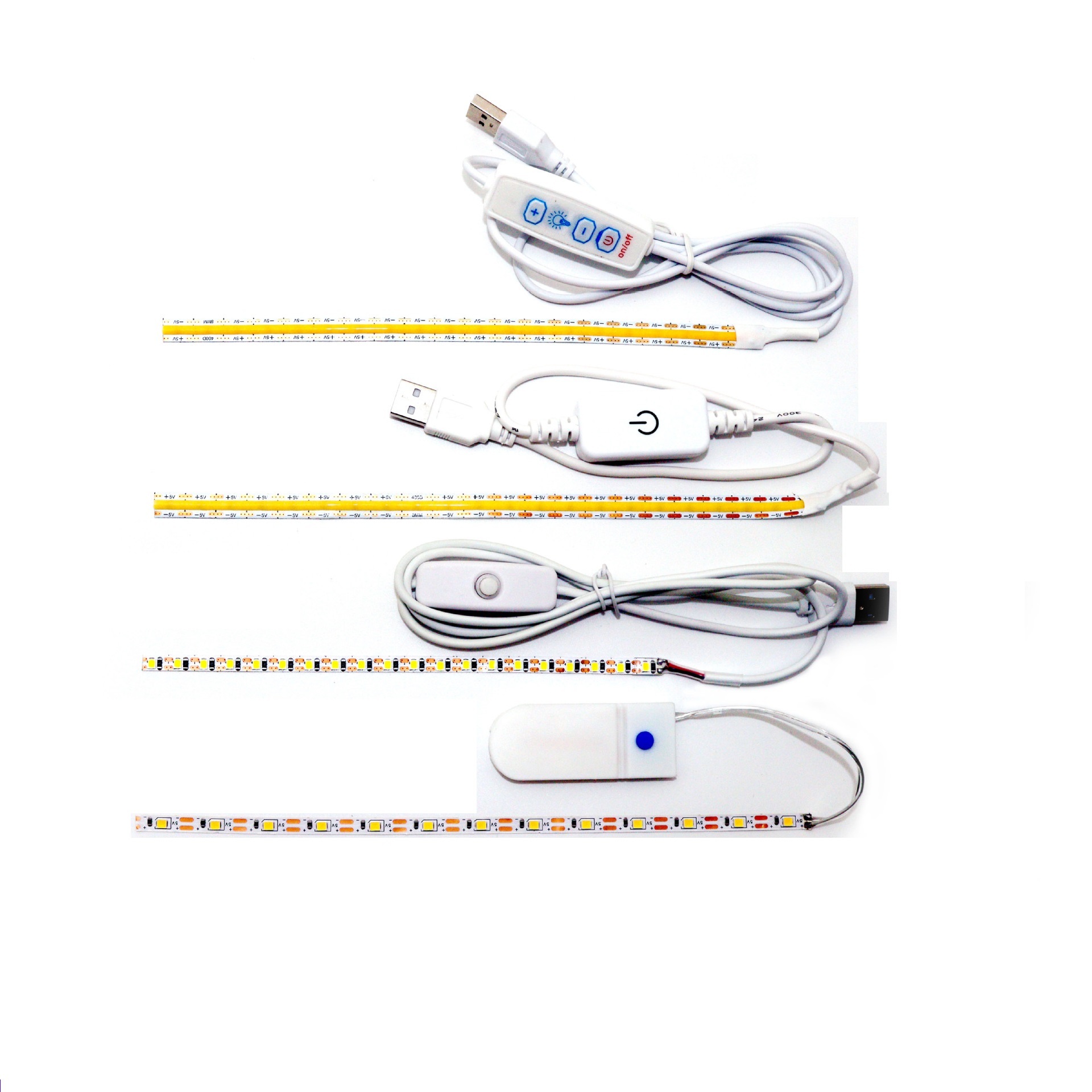 USB Light Strip LED 5V 2835 5mm 8mm Wide Handicraft Light Painting Small Night Self-adhesive Light Strip