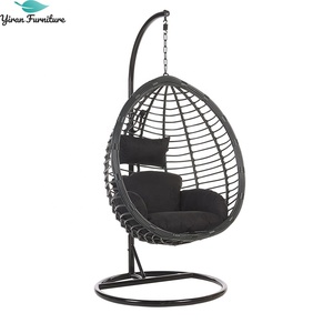<span class=keywords><strong>Hamac</strong></span> de patio en osier et métal au design moderne, balançoire suspendue aux œufs, <span class=keywords><strong>pour</strong></span> l'extérieur ou la chambre à coucher, cadre en acier bon marché - Product Image 4