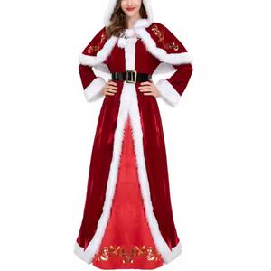Nouvelle conception, vente en gros, prix bas, robe longue rouge de Cendrillon, robe de reine pour Noël, fête de Noël, cosplay, costumes - Product Image 1