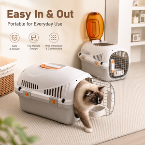 Transportín de Plástico para Mascotas, Jaula Transpirable para Perros y Gatos, Caja de Viaje Portátil, Transportín Manos Libres para Coche y Exteriores - Product Image 6