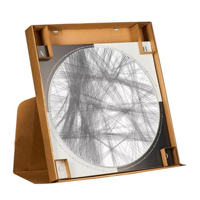 Kit de suspension murale 3D DIY Line Art 50CM OEM, Tableau d'art en fil de fer sur panneau de fibres haute densité avec application