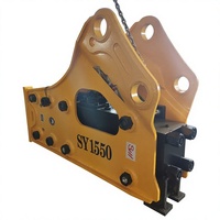Brise-roches hydrauliques SY1550 neufs pour excavatrices de 28 à 36 tonnes, compatibles avec les excavatrices latérales et supérieures, type silencieux pour la construction en carrière ouvert