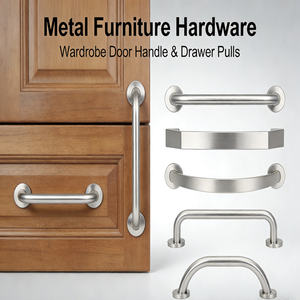 Manija <span class=keywords><strong>de</strong></span> Puerta <span class=keywords><strong>de</strong></span> Acero Cromado Pulido Personalizable, Manija Metálica Curva <span class=keywords><strong>de</strong></span> Alta Resistencia con Herrajes <span class=keywords><strong>de</strong></span> Montaje - Product Image 5