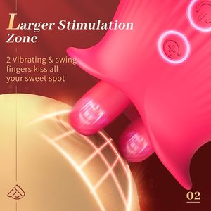 Vibrador Estimulador Clitoriano con Lengua Giratoria, Juguete Sexual de Succión y Lamido, Masajeador de Pezones y Senos - Product Image 3