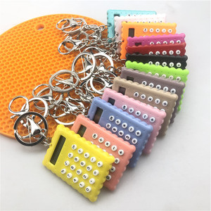 Mini Calculator Keychain Portable Battery Operated 8 Digit Display Student Gift Colorful Design JS-102 - Product Image 1