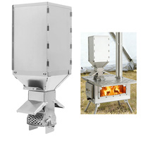 Chauffage portable à granulés en acier inoxydable, poêle à granulés de camping séparé, grande capacité, chauffage extérieur