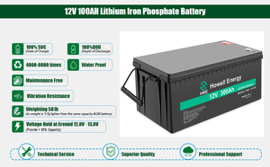 แบตเตอรี่ 12V 300Ah 10000 รอบ Deep Cycle ลิเธียมแบบชาร์จได้ สำหรับเรือเดินทะเล พลังงานแสงอาทิตย์ มอเตอร์ทรอลลิ่ง ยูพีเอส แคมป์ปิ้ง ระบบออฟกริด - Product Image 2