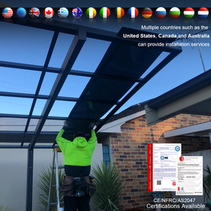Pergola moderne et simple en aluminium et polycarbonate pour terrasse extérieure, abri de <span class=keywords><strong>voiture</strong></span> et garage, avec poteaux en aluminium, pour balcon, gazebo, <span class=keywords><strong>pavillon</strong></span> - Product Image 5