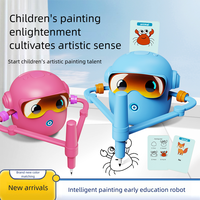 Nouveau Robot de Dessin et Peinture 2026 avec 100 Cartes, 5 Thèmes, 14 Stylos, Lumières et Sons - Machine d'Apprentissage Éducative pour Enfants de 5 à 13 Ans