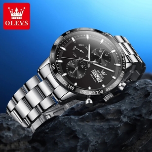 Livraison directe pour la montre multifonctionnelle unisexe en acier inoxydable étanche 6683, de haute qualité, de luxe, automatique, 20 mm, Hangzhou - Product Image 2