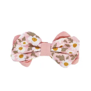 Floral Korean Fashion Butterfly Bow Baby Crocodile Hair Clips Pink Girls Accessories Bow Clip Flower Pattern Side Clip