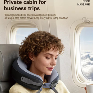 Dual Movement High Quality U-<b>Shaped</b> Neck Shoulder Massager Portable Electric Rechargeable Shiatsu Massage <b>Pillow</b> Timing Control - Product Image 2
