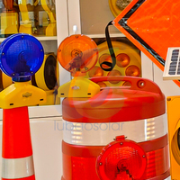 Tambour de signalisation routière de 1000 mm de hauteur en HDPE, orange, rouge, blanc, avec film réfléchissant, baril de sécurité routière, protection IP54, sans avertissement