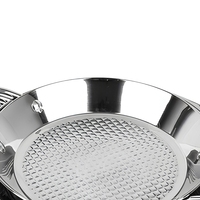 Poêle à frire à fond plat en acier inoxydable avec revêtement antiadhésif, idéale pour les fruits de mer et les légumes, compatible avec les cuisinières à gaz et à induction