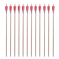 STARCN Flèches en carbone à grain de bois de 31 pouces avec plumes de dinde - Flèches à tiges en carbone pour tir à l'arc avec arc composé/récurvé - Vente en gros