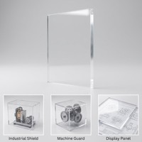 Plaque en acrylique transparente sur mesure PMMA, usinage CNC, découpe laser, panneau transparent multi-épaisseurs pour cloisonnement industriel