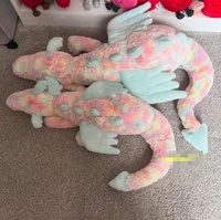 Peluche Dragon Bonbon Arc-en-ciel Version Haute Qualité 50-160cm Super Douce Rembourrée en Coton PP Anti-Stress Saint-Valentin