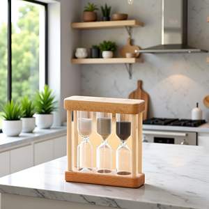 <span class=keywords><strong>Sablier</strong></span> en bois personnalisé, minuteur, horloge, décoration d'intérieur, outils de cuisine, cadeau pour un style épuré - Product Image 4