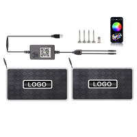 2-in-1 Fußraumbeleuchtungs-Set Leuchtende Bodenmatte Ambiente-Atmosphären-Indikator Türseitenbeleuchtung RGB App-gesteuert für Autos