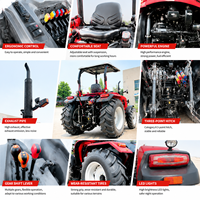 Tracteur agricole à roues 4x4 de 50 CV, 70 CV, 90 CV, 100 CV avec certification CE EPA EURO V, moteur diesel et pompe
