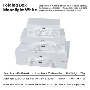 Boîte pliante en gros pour petites séries, coffret cadeau rose avec aimant et poignée, emballage cadeau vide pliable - Product Image 6