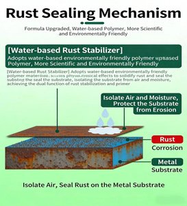 BAIRIJU Agente de Conversión de Óxido de Alto Rendimiento, Revestimiento Líquido, Pintura Antioxidante a Base de Agua para Aplicación Directa en Superficies Oxidadas - Product Image 3