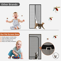 Moustiquaire magnétique pour porte, rideau anti-mouches et insectes, maille de protection pour porte de maison