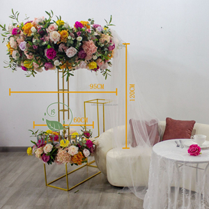 Nouveau style campagnard grande roue floral <span class=keywords><strong>mariage</strong></span> arc <span class=keywords><strong>fond</strong></span> fleur artificielle centres <span class=keywords><strong>de</strong></span> table <span class=keywords><strong>mariage</strong></span> scène décoration <span class=keywords><strong>toile</strong></span> <span class=keywords><strong>de</strong></span> <span class=keywords><strong>fond</strong></span> - Product Image 3