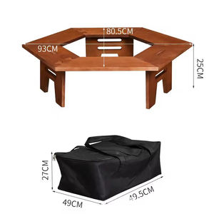 Mesa de Picnic Plegable Portátil de Madera para Exteriores, Ideal para Barbacoa, Viajes y Camping - Product Image 4