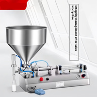 Machine de remplissage pneumatique industrielle pour liquides et pâtes, manuelle, pour produits de lessive liquides, liquides, boissons et pots, avec pompe principale pour l'emballage de bouteilles